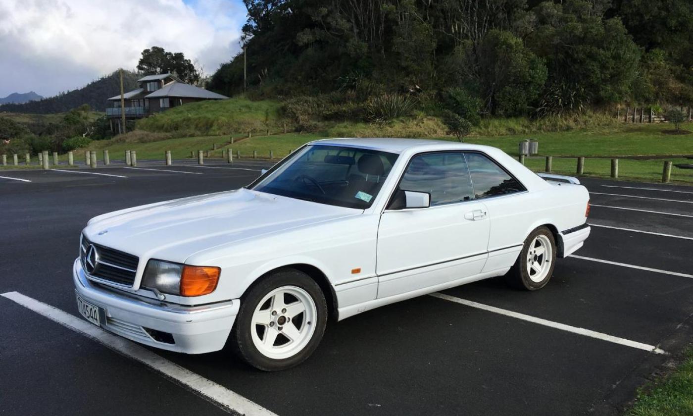1988 Mercedes 420 SEC coupe white with red cloth trim images (16).jpg