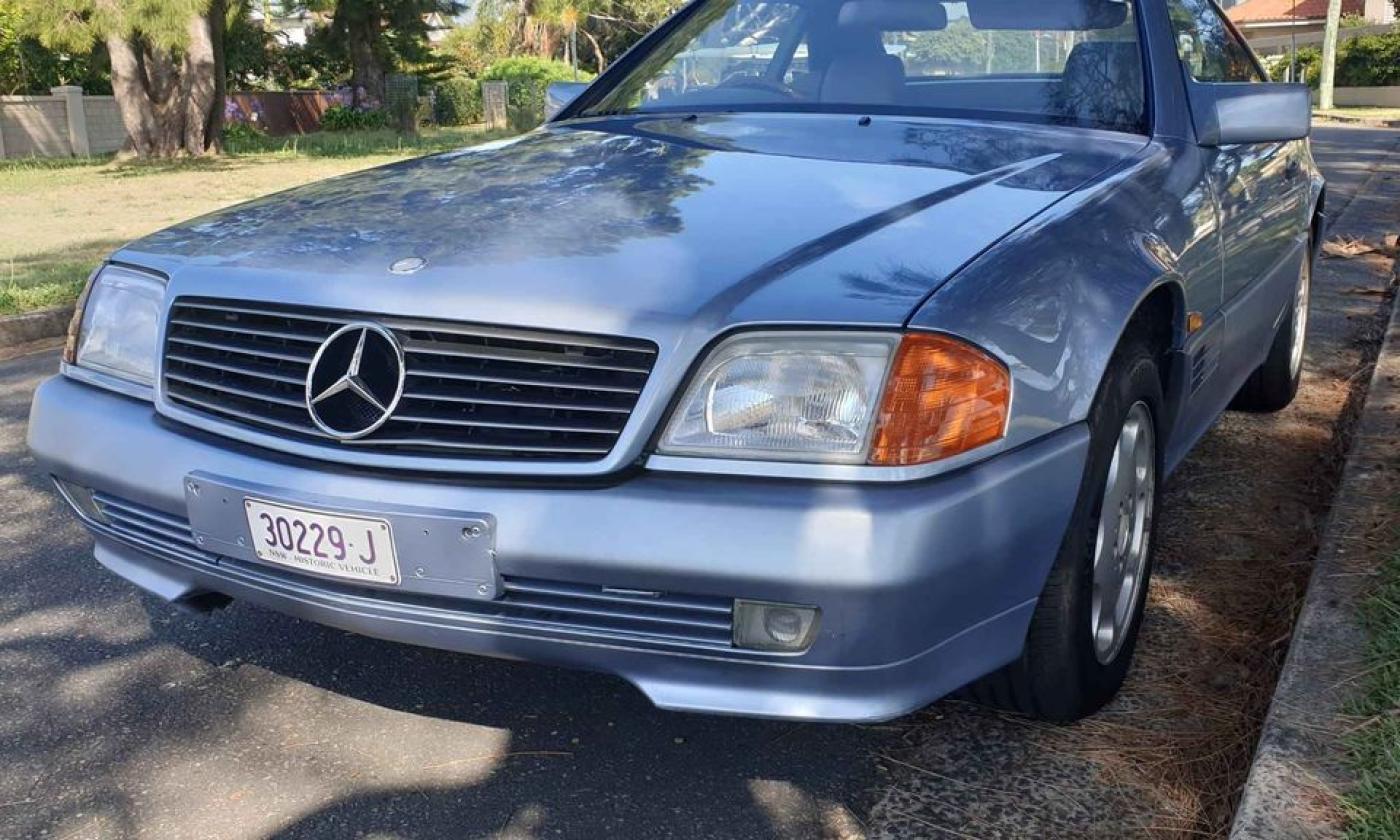 1992 Mercedes 500SL light Blue for sale Australia original (1).jpg