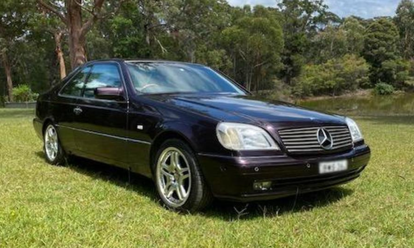 1997 Burgundy purple Mercedes CL500 C140 coupe Australia (1).png