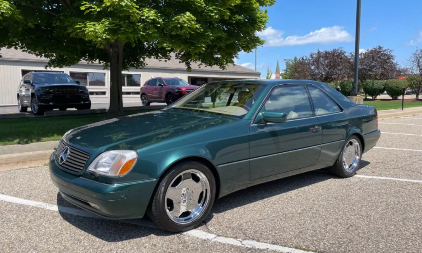 Mercedes C140 W140 coupe aspen Green 1999 rare (17).png
