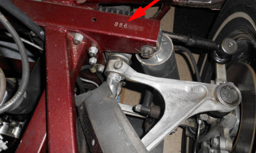 Chassis car number on frame E-Type XK-E Series 1.png