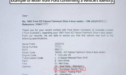 Letter from Ford Australia confirming VIN Serial number for XD ESP Option 54 (2).png
