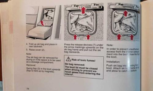 Rare ski bag option shown in Mercedes C140 brochure.jpg