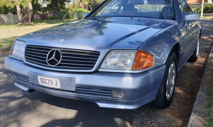 1992 Mercedes 500SL light Blue for sale Australia original (1).jpg