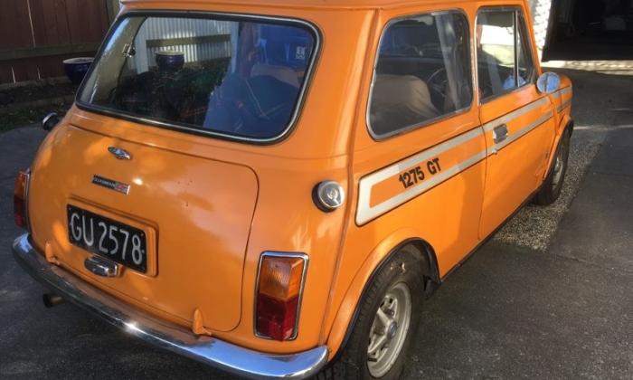 Orange Leyland Mini Clubman GT in New Zealand - 1973 australian built (2).jpg