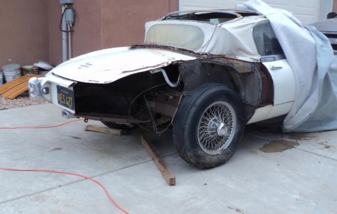 1962 Series 1 Jaguar E-type under restoration New Mexico (1).JPG