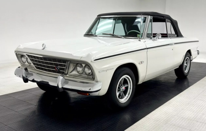 1964 Studebaker Daytona convertible R2 factory rare for sale white (26).png