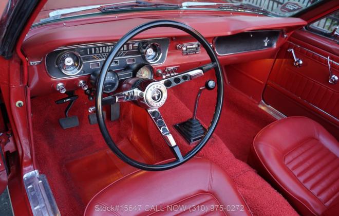 1964.5 Ford Mustang convertible Rangoon Red for sale USA LA interior (13).jpg