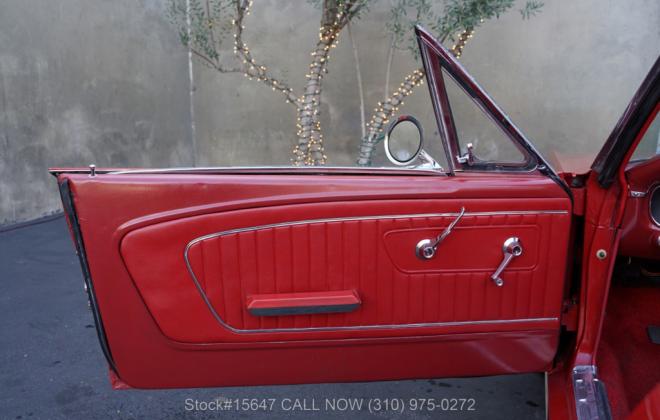 1964.5 Ford Mustang convertible Rangoon Red for sale USA LA interior (17).jpg