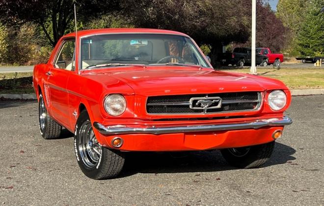 1964.5 Poppy Red Ford Mustang Coupe original white trim USA (1).jpg