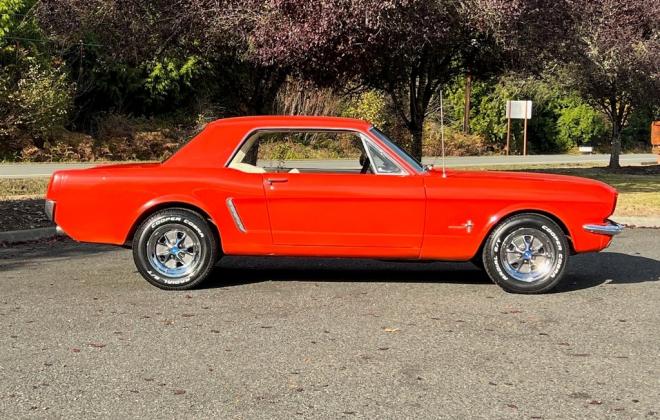 1964.5 Poppy Red Ford Mustang Coupe original white trim USA (2).jpg