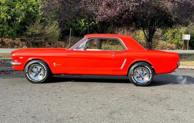 1964.5 Poppy Red Ford Mustang Coupe original white trim USA (5).jpg