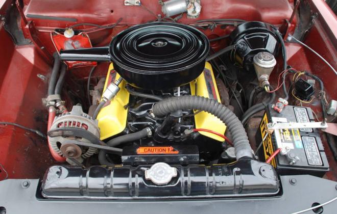 1966 Studebaker Daytona Sport Sedan V8 red white roof (10) VY engine bay thunderbolt v8.jpg