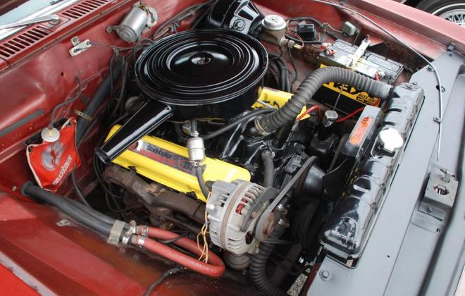 1966 Studebaker Daytona Sport Sedan V8 red white roof (11) VY engine bay thunderbolt v8.jpg