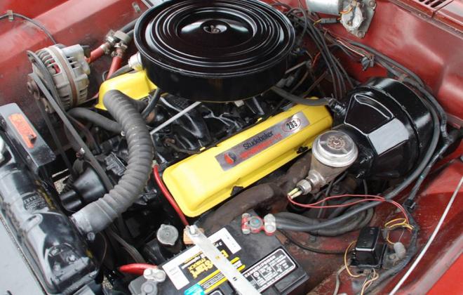 1966 Studebaker Daytona Sport Sedan V8 red white roof (9) VY engine bay thunderbolt v8.jpg