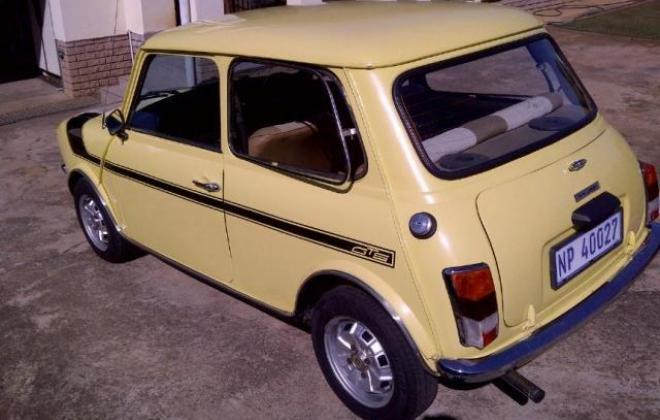 1978 Leyland Mini GTS South Africa Yellow paint black stripe (6).jpg