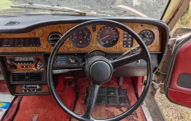 1982 Rolls Royce Silver Spirit bullit proof sedan abandoned for sale Burgundy interior red leather(21).jpg