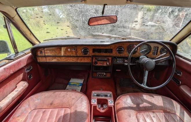 1982 Rolls Royce Silver Spirit bullit proof sedan abandoned for sale Burgundy interior red leather(24).jpg