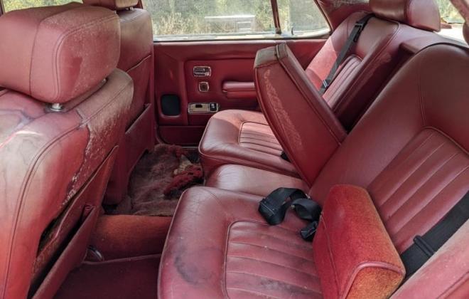 1982 Rolls Royce Silver Spirit bullit proof sedan abandoned for sale Burgundy interior red leather(28).jpg