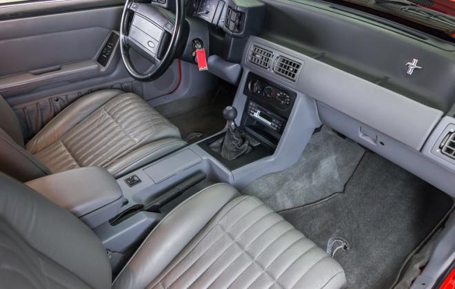1993 Fox Body Mustang SVT Cobra Grey leather interior (7).jpg