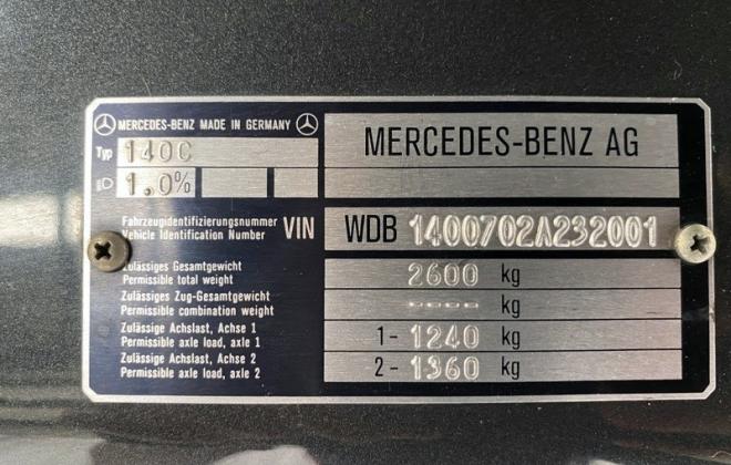 Australian delivered S500 coupe 1994 dark grey black images for sale 2021 C140 W140 Mercedes (34).jpg