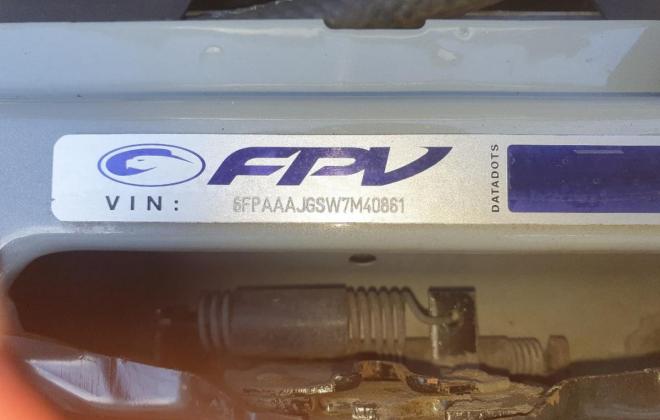 BF F6 Typhoon falcon 2007 R spec VIN number chassis number.jpg