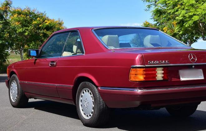 Burgundy maroon Mercedes 560SEC Australian delivered coupe car images (14).jpg