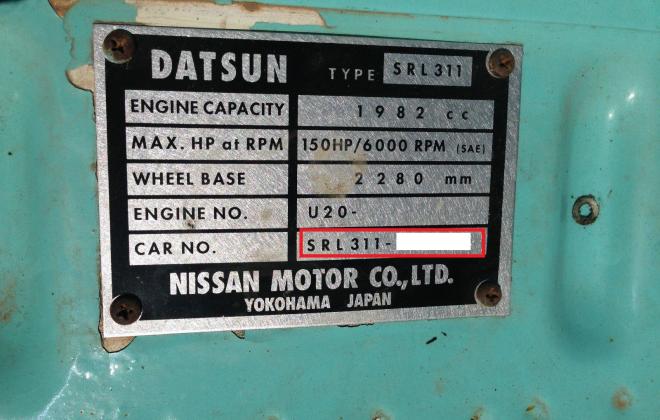 Chassis number Datsun Raodster 2000.jpg