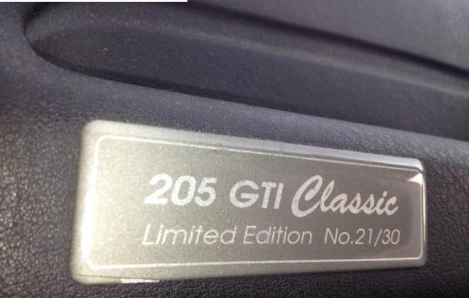 Classic door card plaque 205 GTI.jpg
