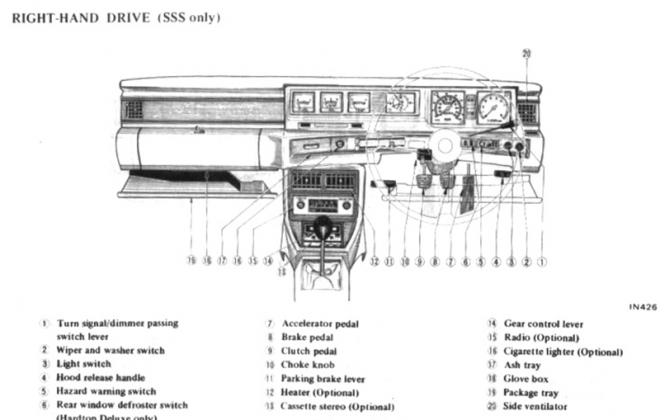 Datsun 180B SSS dashboard instruments diagram workshop manual 1.png