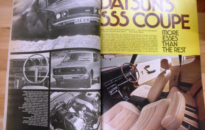 December 1972 Wheels magazine datsun 180B SSS coupe Australia (2).jpg