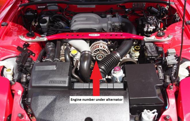Engine number location - Mazda RX-7 Spirit R 13B REW.jpg