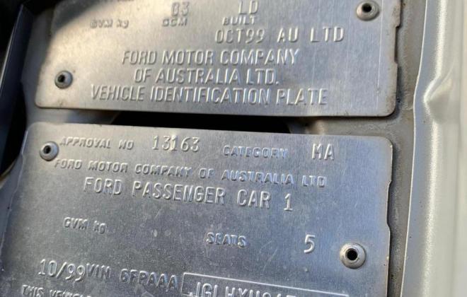 Ford AU LTD VIN plate 1999.jpg