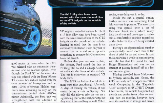 HSV VP GTS magazine article spy catcher blue trim VP 1992 GTS (4).png