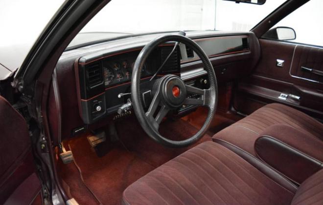 Interior images 1987 Chevy Monte Carlo SS Aerocoupe Maroon burgundy paint (25).jpg