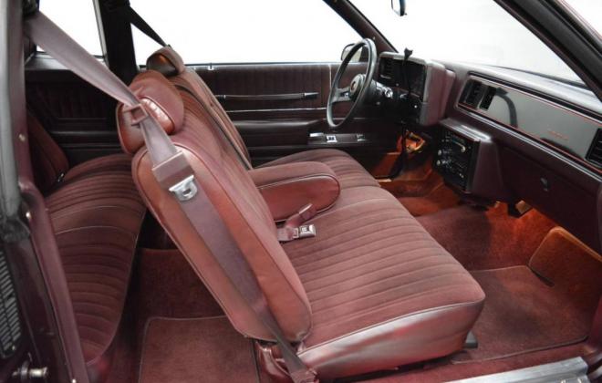 Interior images 1987 Chevy Monte Carlo SS Aerocoupe Maroon burgundy paint (27).jpg