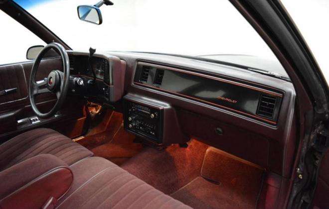 Interior images 1987 Chevy Monte Carlo SS Aerocoupe Maroon burgundy paint (29).jpg