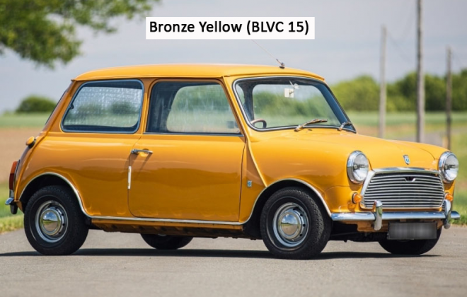 Mini MK3 Bronze Yellow paint BLVC 15 MK3 Mini Cooper S 1971.png