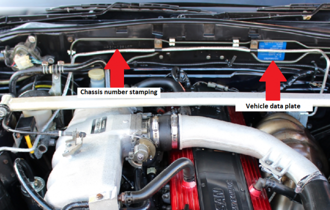 Nissan Skyline R31 GTS-R chassis number location and data plate (1).png