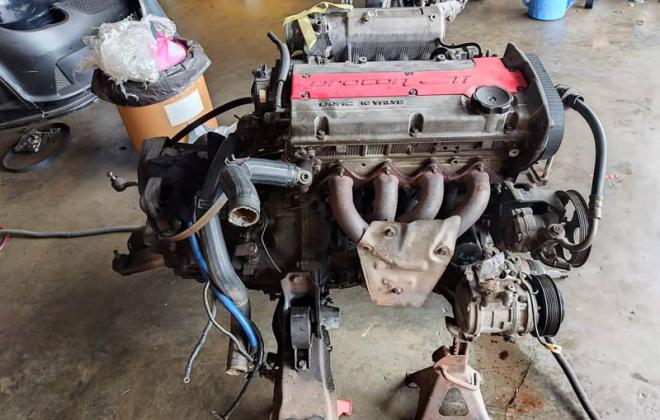 Proton Satria GTi engine and gearbox out of car image.jpg