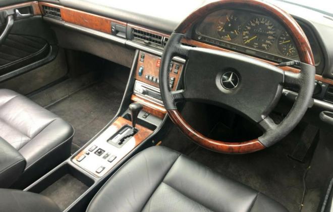 Purple blue colour 1989 Mercedes 560SEC images black leather trim (7).jpg