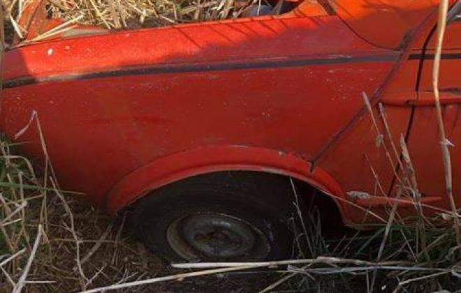 Scarlet O'Hara Red Leyland Mini S Sunshine 1977 original unrestored wreck images 2018 (6).jpg