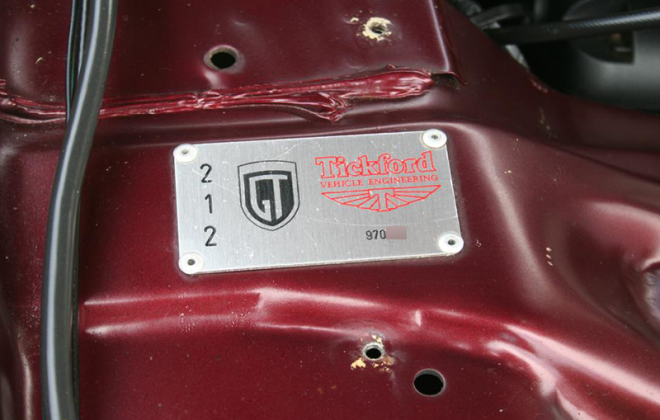 TVE build plate numbertickford Sparkling Burgundy Metallic Ford Falcon EL GT number 212 of 250 1997 (2).png