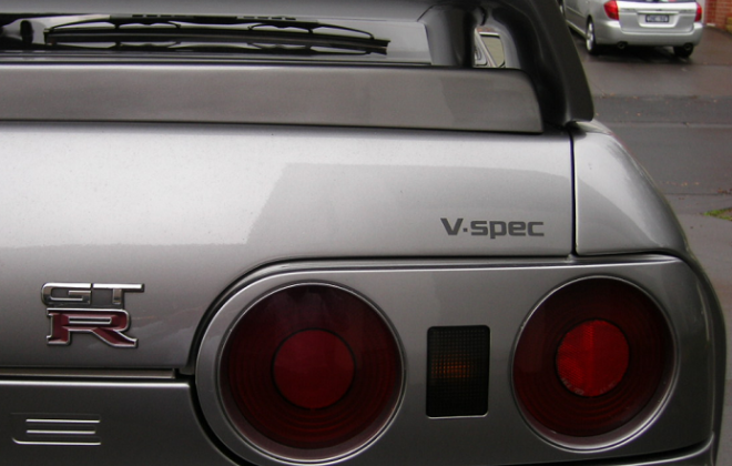 V-Spec I rear end R32 GTR v spec badge.png