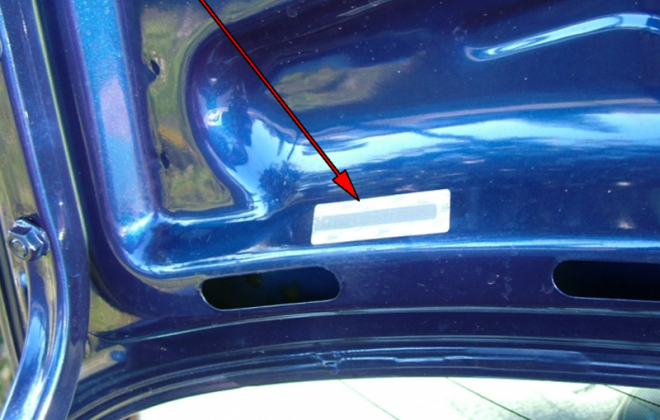 VIN label Ford Falcon EB GT bootlid.png
