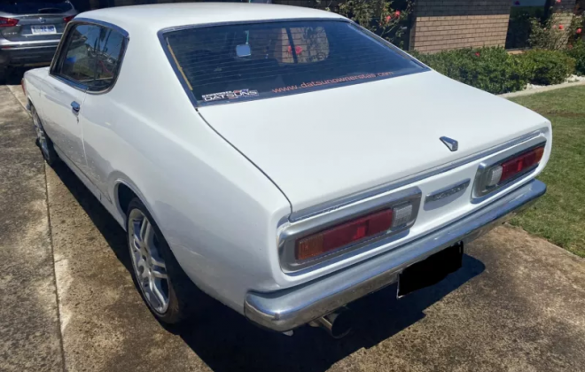 White Datsun 180B SSS Bluebird coupe 1974 for sale SR20 conversion Australia (1).png