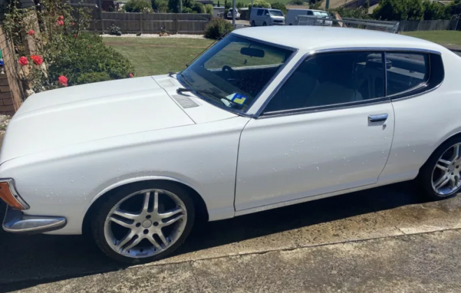 White Datsun 180B SSS Bluebird coupe 1974 for sale SR20 conversion Australia (4).png