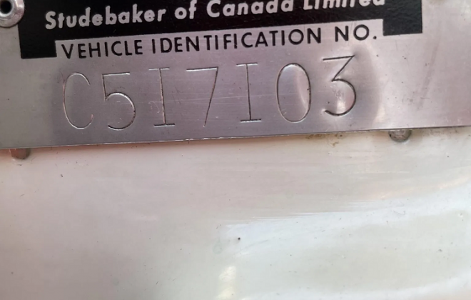 White Studebaker Daytona vin plate 1965.png