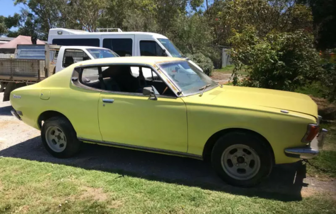 Yellow Datsun 180B SSS 1974 harcdtop coupe images Australia 2021 (1).png