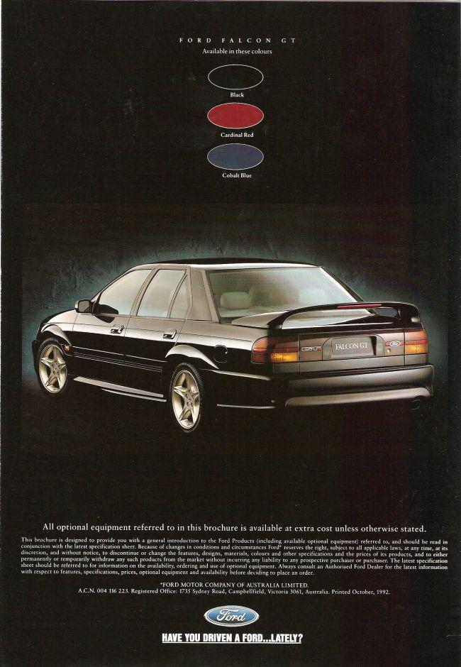 INFO GUIDE: 1992 - 1993 Ford Falcon EB GT | Classic Register